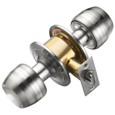 China Round furniture stainless steel locks, interior wooden door knob locks, locks and keys 53mm/54mm for sale