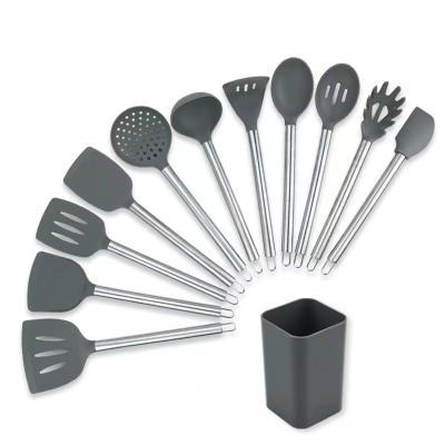 China Viable Non-Stick Cookware 12 Pieces High Quality Silicone Kitchenware Set for sale