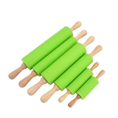 China 2021 Amazon Viable Best Seller Rolling Pin Existing Food Grade Rolling Pin Silicone Handle Rolling Pin for sale