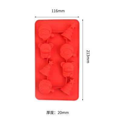 China Amazon Mold Father Christmas Silicone Cake Mold Hot Selling Non-stick Baking Cookie Cake Baking Mold for sale