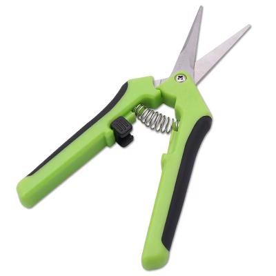 China Good Quality Handle Metal Plant Flower Scissors Stainless Steel Garden Treen Hand Pruners Anti-Slip Scissors for sale