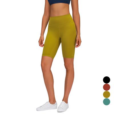 China 2021 New Women's Breathable Stretch Tight Waist High Shorts Slim Gym Fitness Sports Yoga Pants for sale