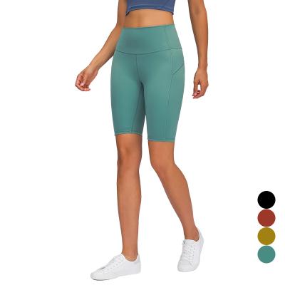 China New women's high-waist breathable five-point stretch pants tight-fitting gym fitness sports yoga pants for sale