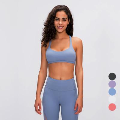 China Popular Yoga Sports Bra Women Sports Bra Quick Dry Breathable Female Sportswear Padded Push Up Seamless Fitness Bra Top for sale