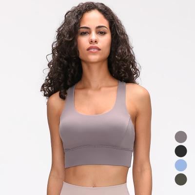 China Breathable Women Wholesale Custom Current Gym Yoga Bra Tops Ladies Workout Fitness Sports Lift Up Sports Bra for sale