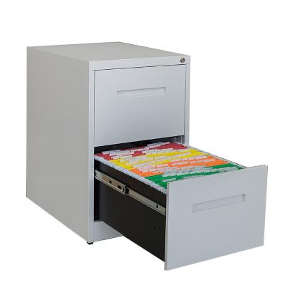 China Foldable Office Furniture Steel Vertical Under Cabinet Drawer Metal 2 Drawer Lock Storage File Cabinet for sale