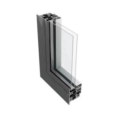 China door & Aluminum Window Profile Section Aluminum Powder Coating Anodized Silver for sale