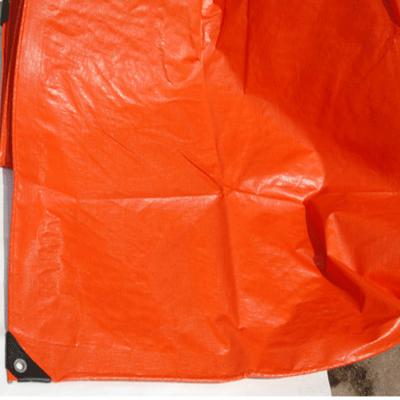 China Double orange 12' x12' Poly Tarps Plastic Tarps PE Economy Tarpaulin for cover from China for sale