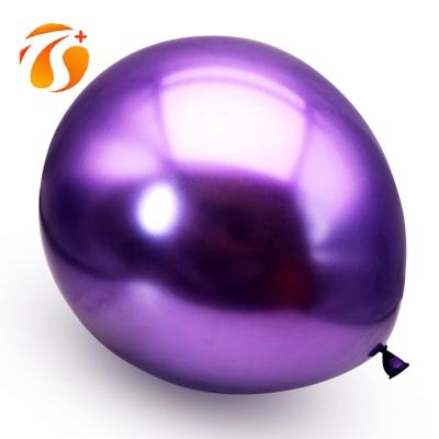 China High Quality Metal Round Latex Chrome Balloons 12 Inch Solid Color Gift Toy 3.2g for sale