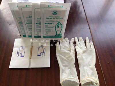 China Latex Surgical Sterile Latex Hand Gloves for sale