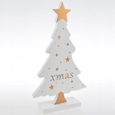 China Decorative Snowfall Christmas Tree Wooden Christmas Tree For Kids Toy Small Gift Tree for sale