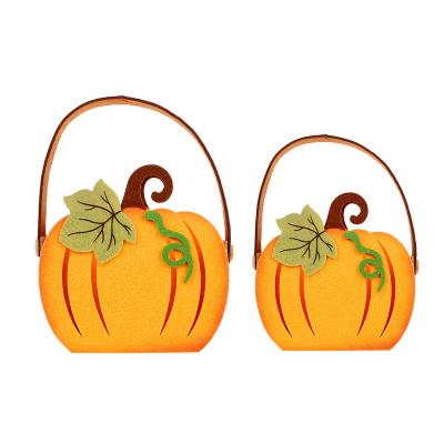 China Hot Selling Happy Thanksgiving Kids Pumpkin Felt Portable Autumn Home Decor for sale