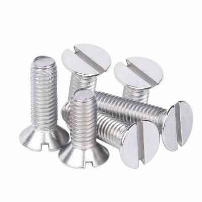 China Pan Best Price Yufu Hardware Slotted Head Screw M2 M3 M4 M5 M6 Stainless Steel Slot Machine Flat Screws 304 316 for sale