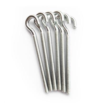 China Mini Metal Long Stainless Steel Wire Eye Steel Screw Hook For Furniture Ring With Screw for sale