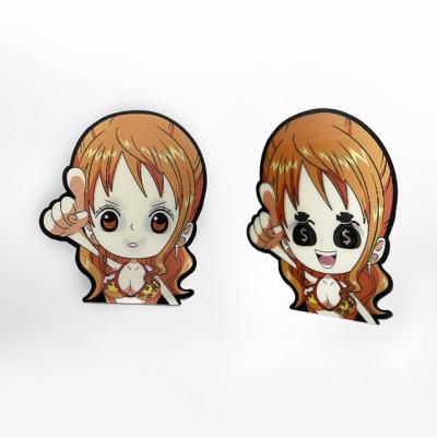 China Hot Selling Car Decorative Lenticular Anime Sticker Motion Sticker Die Cut Stickers Custom Anime 3D Lenticular Sticker for sale