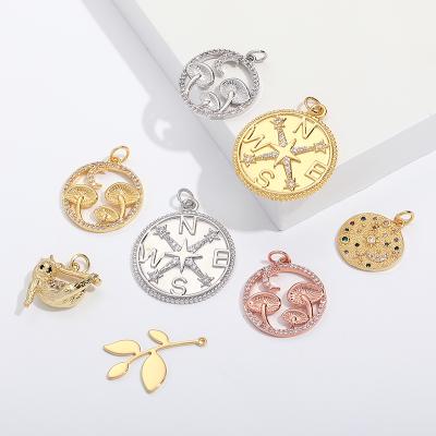 China TRENDY 14k Gold Pendant Necklace Iced Out Cartoon Pendants Leaves Jewelry Sloth Charm Female Body Pendant Necklace for sale