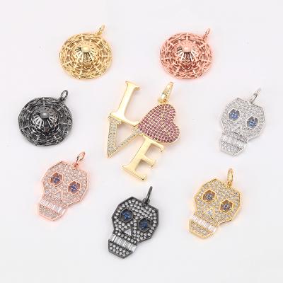 China TRENDY Necklace Set Jewelry Women Skull Pendant Made With Love Charm Diy Necklace Making Kit For Women for sale