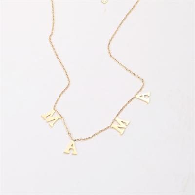 China TRENDY Fashion Stainless Steel Jewelry 18K Gold Plated MOM Mother's Day Gift Home Accessories Necklace for sale