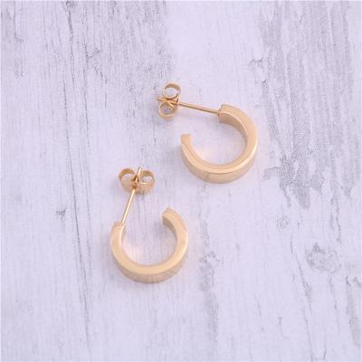 China Wholesale FASHIONABLE Cover Woman Simplicity 18K Gold Jewelry 18K Gold Stainless Steel Exquisite Gift Earrings for sale