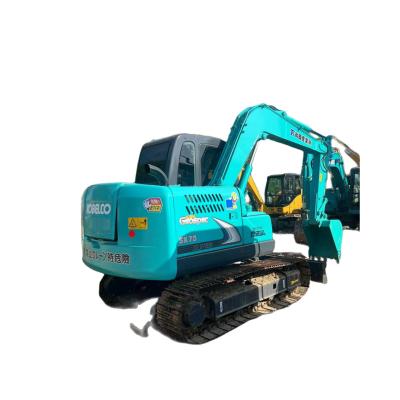 China Selling low price 7 ton second hand agricultural excavator sk75 equipped with rubber track 0.4 for sale