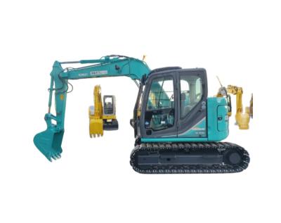 China Kobleco SK75-3 Excavators Garden Use Small Second Hand Machinery Crawler Backhoe Hydraulic Digger 7.5 Ton Used Excavator 0.4 for sale