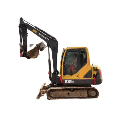 China EC55B PRO Used Excavators 5.5ton For Small Machine Excavator Used Crawler VOLVO 55B 0.6 for sale