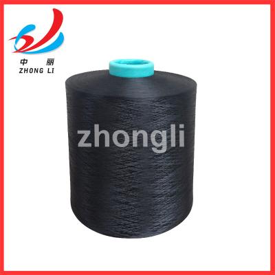 China Anti-bacteria Polyester Yarn T99 DTY 150/48 300/96 Black Yarn AA GRADE for sale