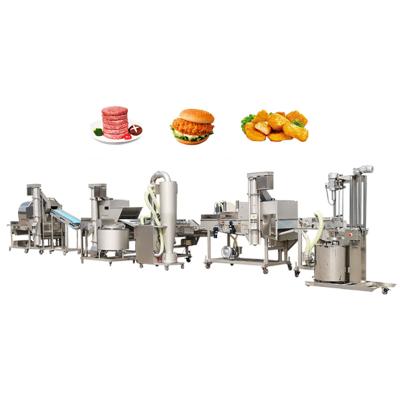 China High Capacity Chicken Burger Making Machine Meat And Meat Products Processing Line for sale