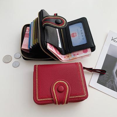 China 2021 new large capacity multi-function student multi-card student small small to wallet one bag vintage card bag short coin purse for sale