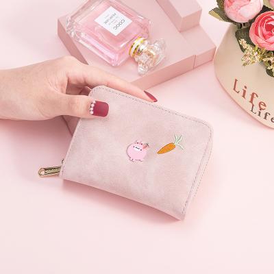 China Korean Fashion All-in-one Short Card Wallet Women's Short Bag Purse New Small Cute Cool Student Folding Zipper Coin Purse for sale