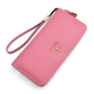 China 2021 Soft Leather Waterproof Women's Wallet Zipper Large Capacity New Wallet, Lychee Pattern Wallet Can Hold Mobile Phone Clutch for sale