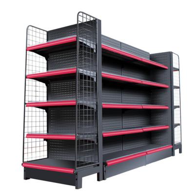 China Double Side Metal Grocery Shelf and Grocery Store Supermarket Shelving for Sale for sale