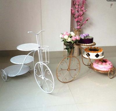 China [disposable gold dessert dish bicycle display stand] for cake stand wedding for sale