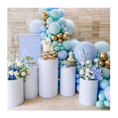 China Wedding White Round Column Acrylic Acrylic Round Pedestal Pedestal Cylinder Pedestal Wedding Suppliers Gold Pedestal Display for sale