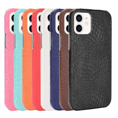 China Natural Shockproof Faux Crocodile Skin Embossed Real Pattern Shock Proof Leather Cell Phone Case For Luxury iphone 11 pro 12 13 max cover for sale