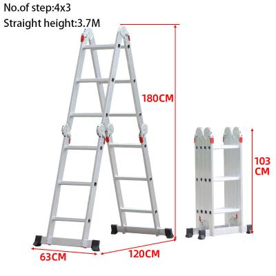 China Folding Ladders Hot Product 4x3 Steps Multi Purpose Ladder With Lock for sale