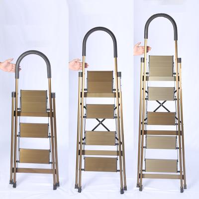 China Folding Ladders Safety Aluminum Step Ladder Home Use 3/4/5/6 Step for sale