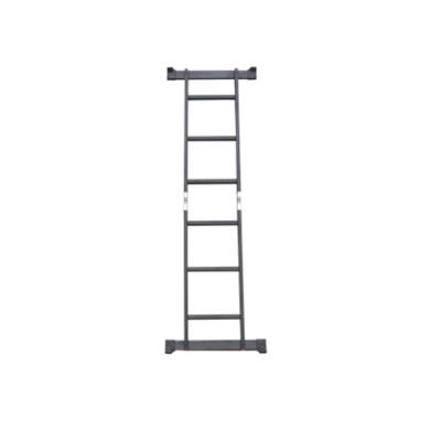 China Aluminum Alloy Two Fold Foldable Black Folding Ladders 4 Step Scaffolding Multifunctional Ladder for sale