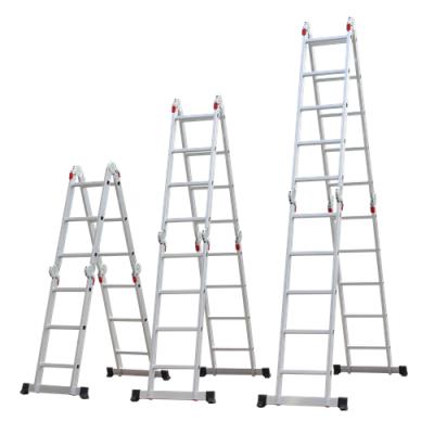 China White Folding Ladders 4 Step Multifunctional Aluminum Alloy Four Fold Ladder for sale