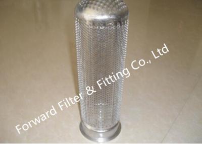 China SUS304 SUS316 304 Stainless Steel Welded Pipe Filter Basket , Width 4-7 Inch for sale