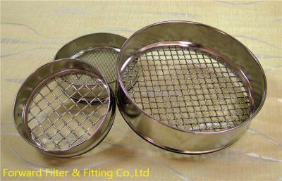 China Professional Brass Woven Wire 100 Mesh Sieve / Particle Size Analysis Sieve for sale