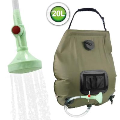 China 20L Portable Suitable Multifunctional Portable Shower Bag Outdoor Camping Hot Water Shower Bag Solar Bag for sale