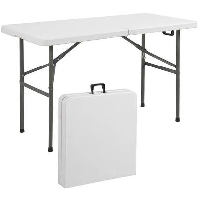 China Factory price durable household portable foldable 62*63*8.5cm rectangular white plastic dining table for sale