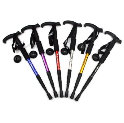 China Durable Custom Logo Adjustable Height Hiking Climbing Trekking Foldable Walking Poles for sale