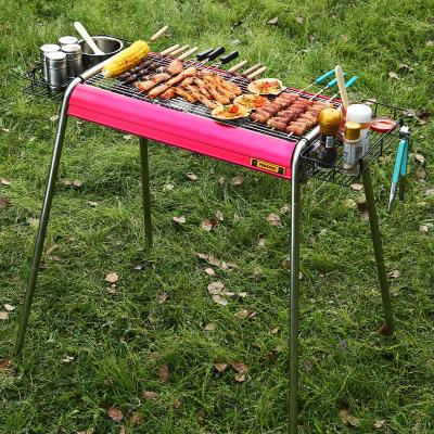 China Easily Assembled Outdoor Portable Folding Barbecue Stove Household Stainless Steel Barbecue Rack BBQ Tools for sale