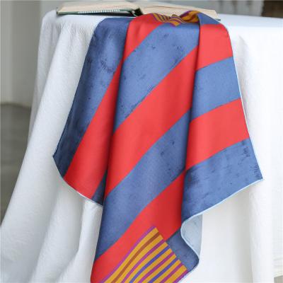 China Wholesale Custom Women Twill Square Solid Color Silk Scarf 50*50cm for sale