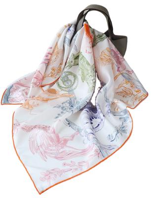 China eco-friendly & Certificated Custom Silk Scarf Printing Square 100% Pure Chinese Silk Scarves For Ladies for sale