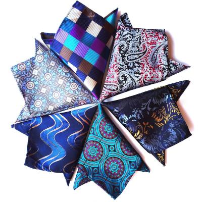 China Different Silk Square Mens Pocket Series Colors Paisley Pattern Pocket Square for sale