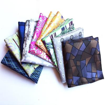 China Pocket Silk Square Printing Matching Pattern Silk Handkerchief Bow Tie And Ties Printed Pocket Square For Man for sale