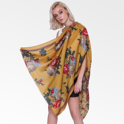 China Factory manufacture good quality modal silk or modal cashmere custom printed cashmere blend modal silk scarves for sale